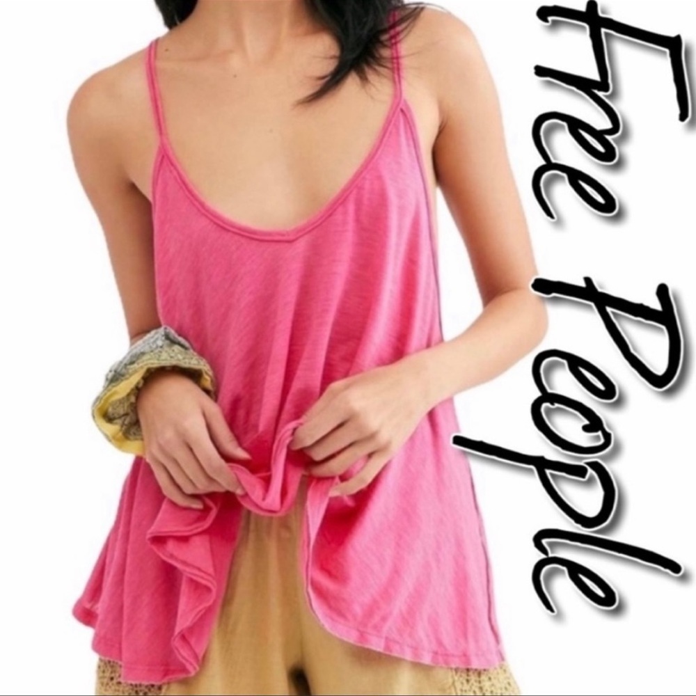 NWT Free people Sandy pink tank Top